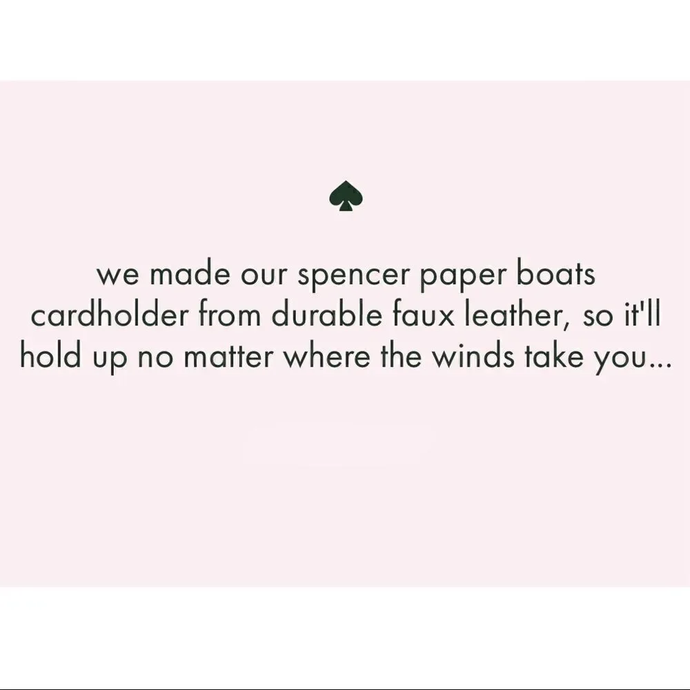 KATE SPADE PAPER BOATS CARDHOLDER IN SQUID INK